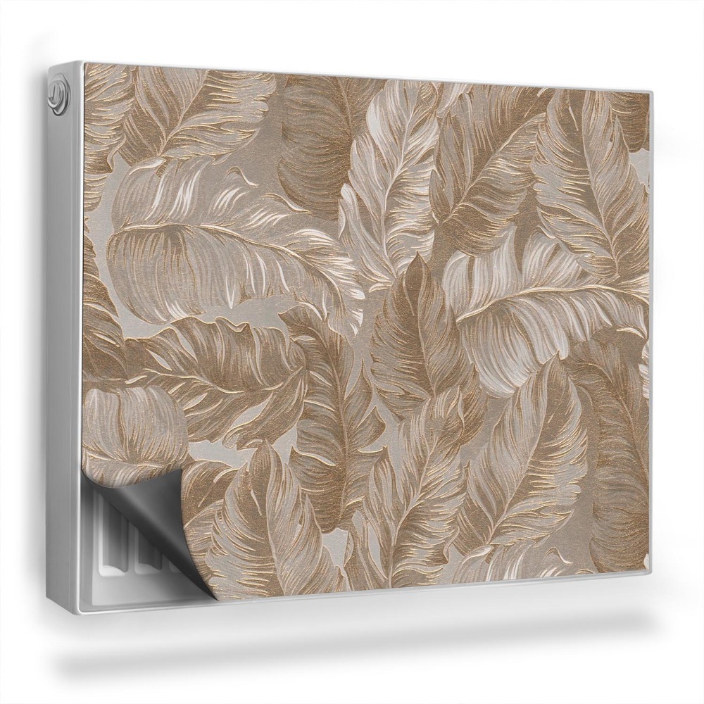 Mata magnetyczna na grzejnik Kompozycja liści stonowane delikatne brązy