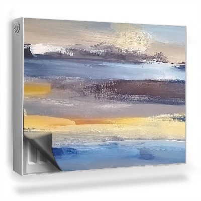 Mata magnesowa na kaloryfer Pastelowe ślady pędzla tekstura malarska