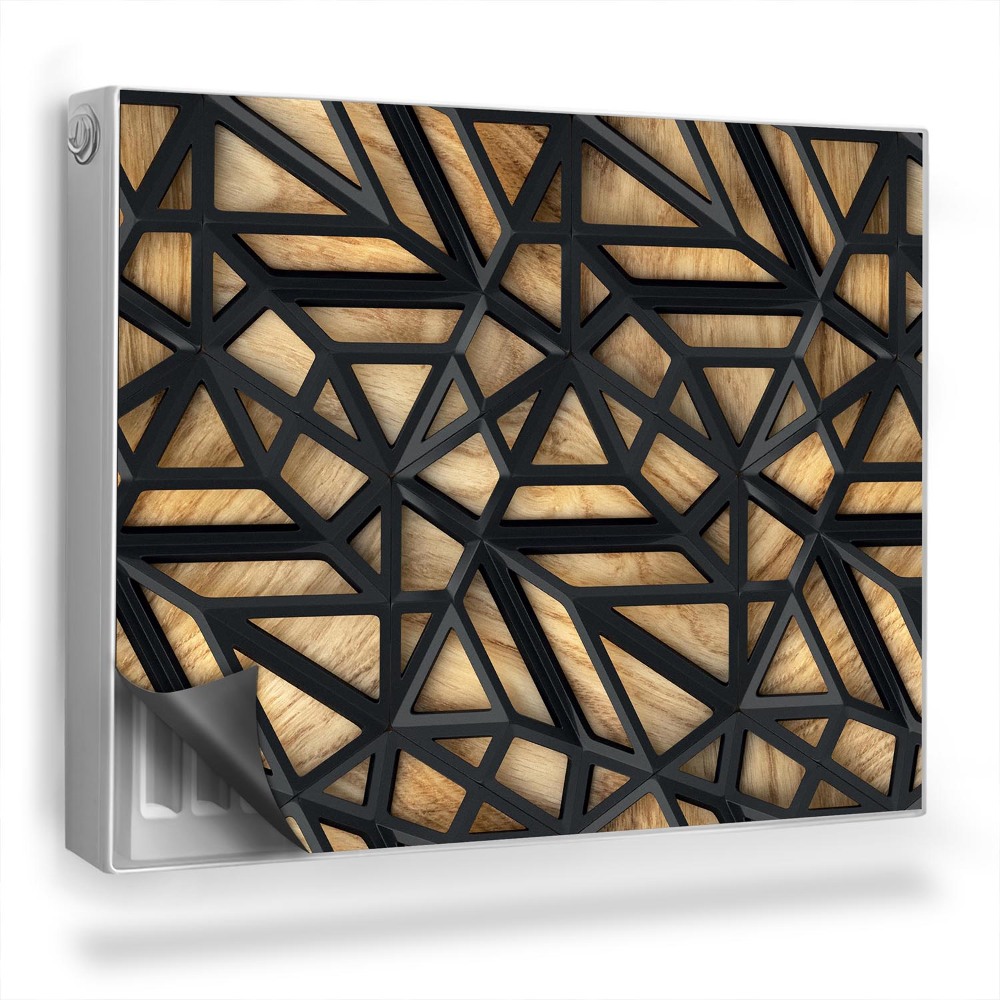 Mata magnetyczna na grzejnik Industrialna abstrakcja metalowa sztuka