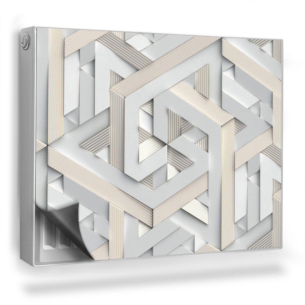 Mata magnetyczna na grzejnik Geometryczna imitacja wyciętego papieru