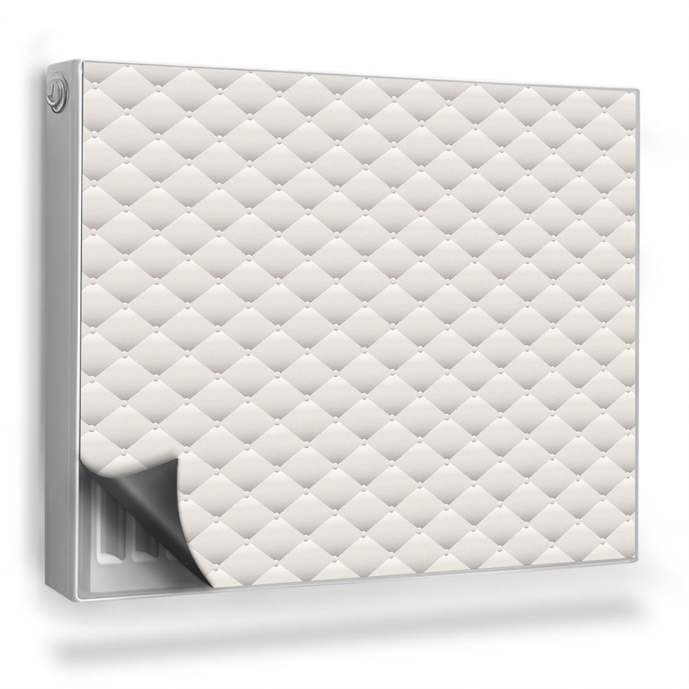 Mata magnetyczna na grzejnik Drobny pikowany materiał jasny glamour