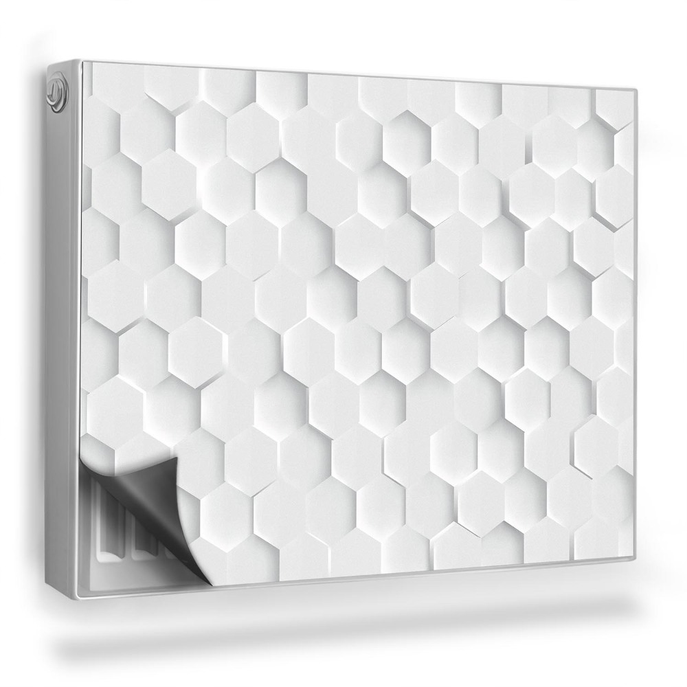 Mata magnetyczna na grzejnik Przestrzenne płytki heksagony, abstrakcja