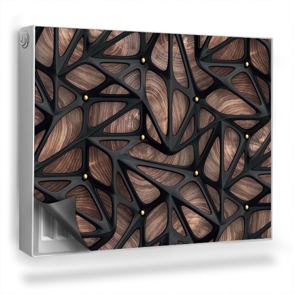 Mata magnetyczna na grzejnik Abstrakcja - metalowa nowoczesna struktura