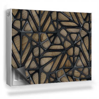 Mata magnesowa na kaloryfer Metalowa abstrakcja sztuka industrialna