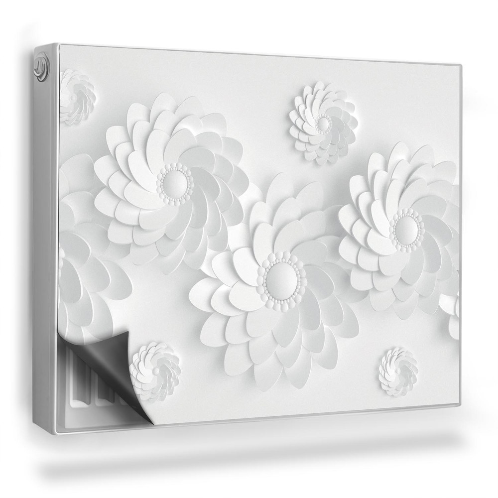 Mata magnetyczna na grzejnik Geometryczne uproszczone kwiaty, origami