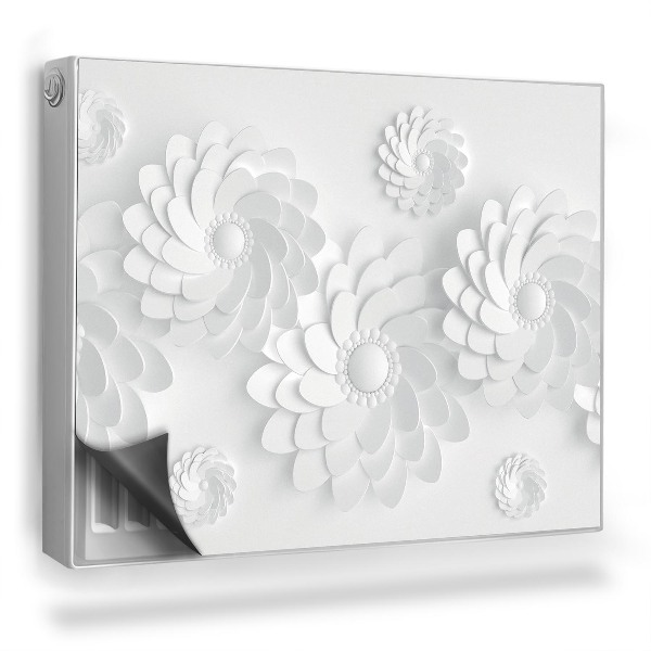 Mata magnetyczna na grzejnik Geometryczne uproszczone kwiaty, origami