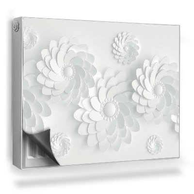 Mata magnetyczna na grzejnik Geometryczne uproszczone kwiaty, origami