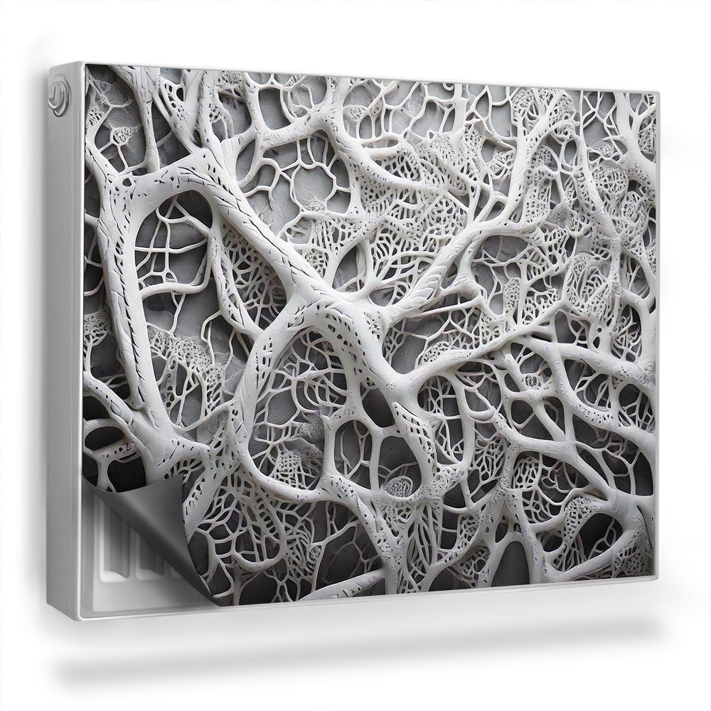 Mata magnetyczna na grzejnik Biologiczna kompozycja, gałęzie, korzenie