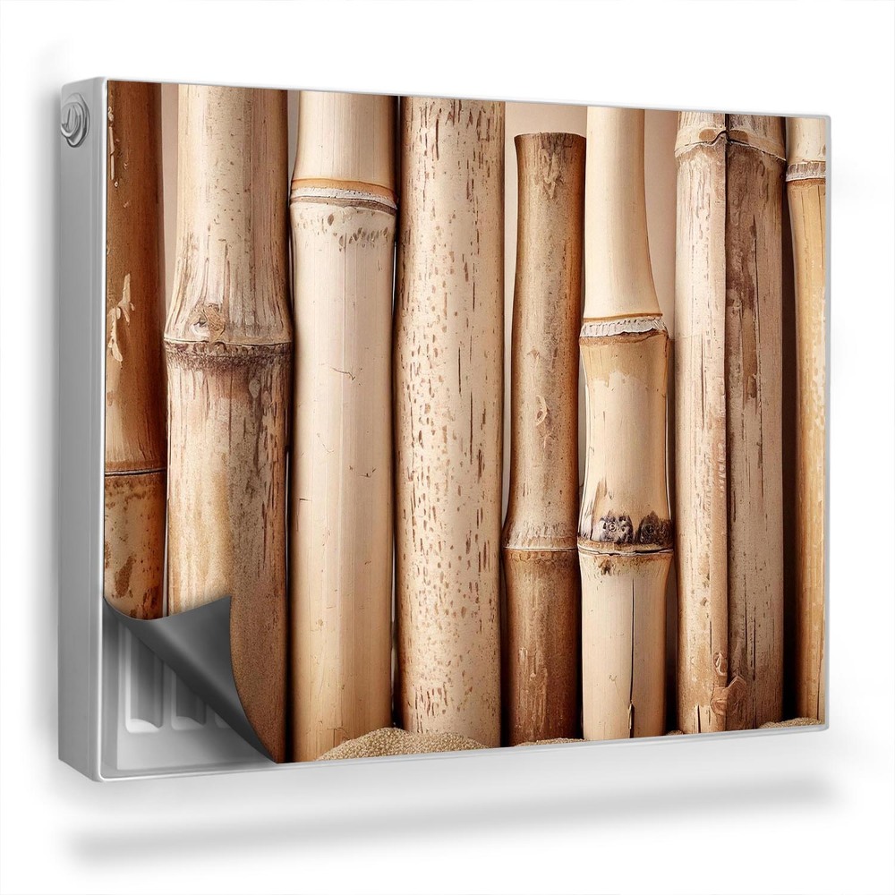 Mata magnetyczna na grzejnik Bielone naturalne łodygi bambusa