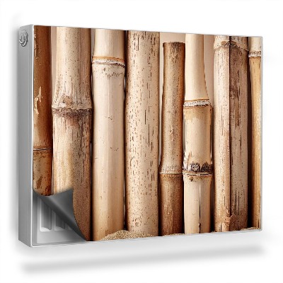 Mata magnetyczna na grzejnik Bielone naturalne łodygi bambusa