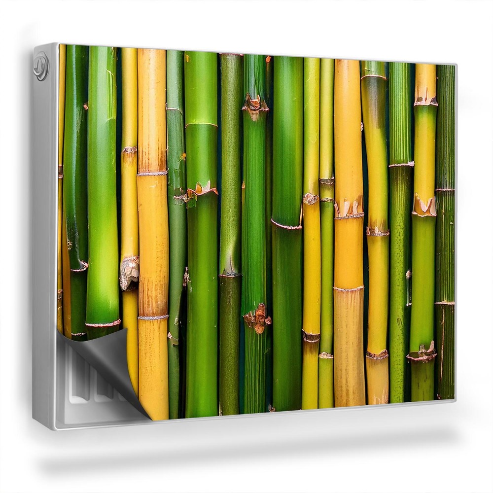 Mata magnesowa na kaloryfer Łodygi bambusa, ułożone pionowo, kontrast