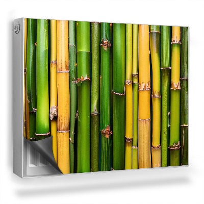 Mata magnesowa na kaloryfer Łodygi bambusa, ułożone pionowo, kontrast