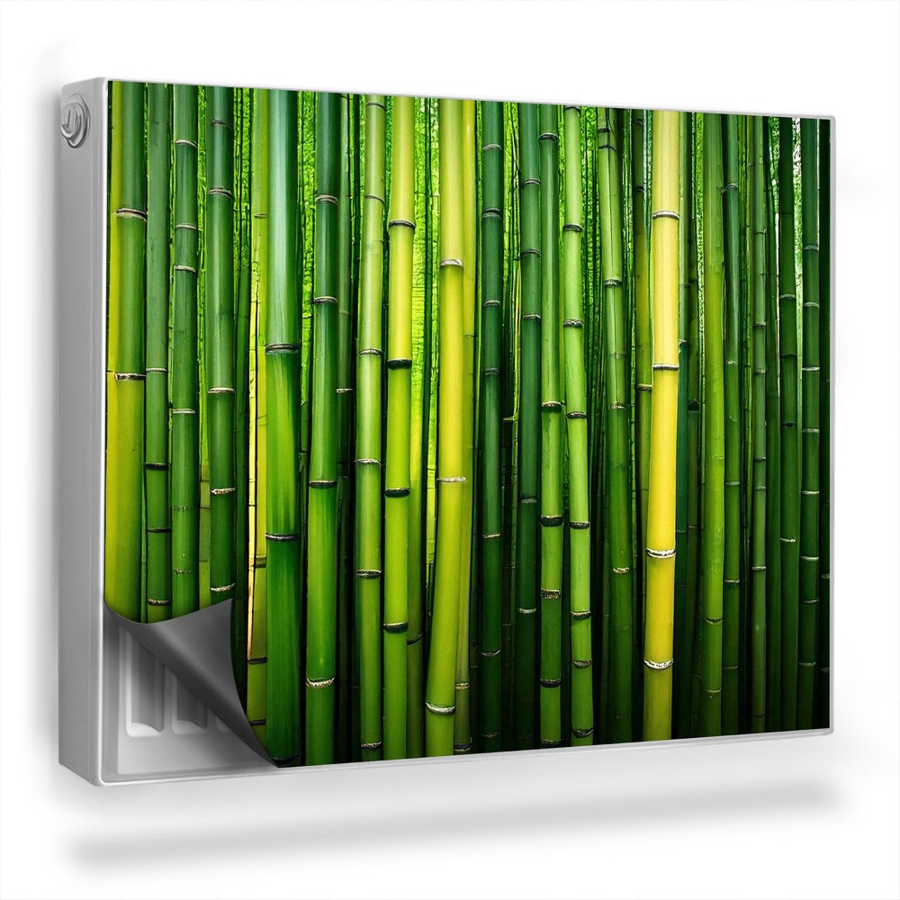 Mata magnetyczna na grzejnik Łodygi bambusa pionowe soczysta zieleń