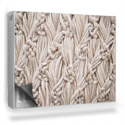 Mata magnesowa na kaloryfer Makrama ręcznie wykonana naturalna jasna