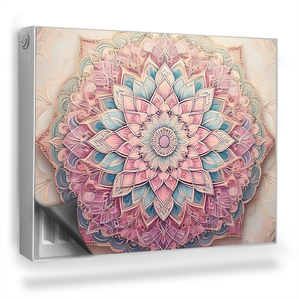 Mata magnetyczna na grzejnik Delikatna mandala, pastelowe kolory