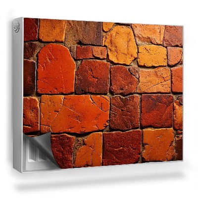 Mata magnesowa na kaloryfer Nieregularne cegły tekstura kamiennej ściany