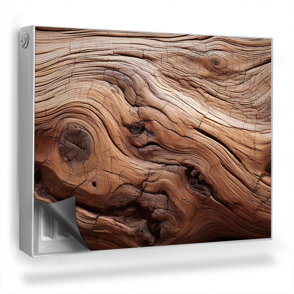 Mata magnesowa na kaloryfer Drewniana struktura ciemna surowa