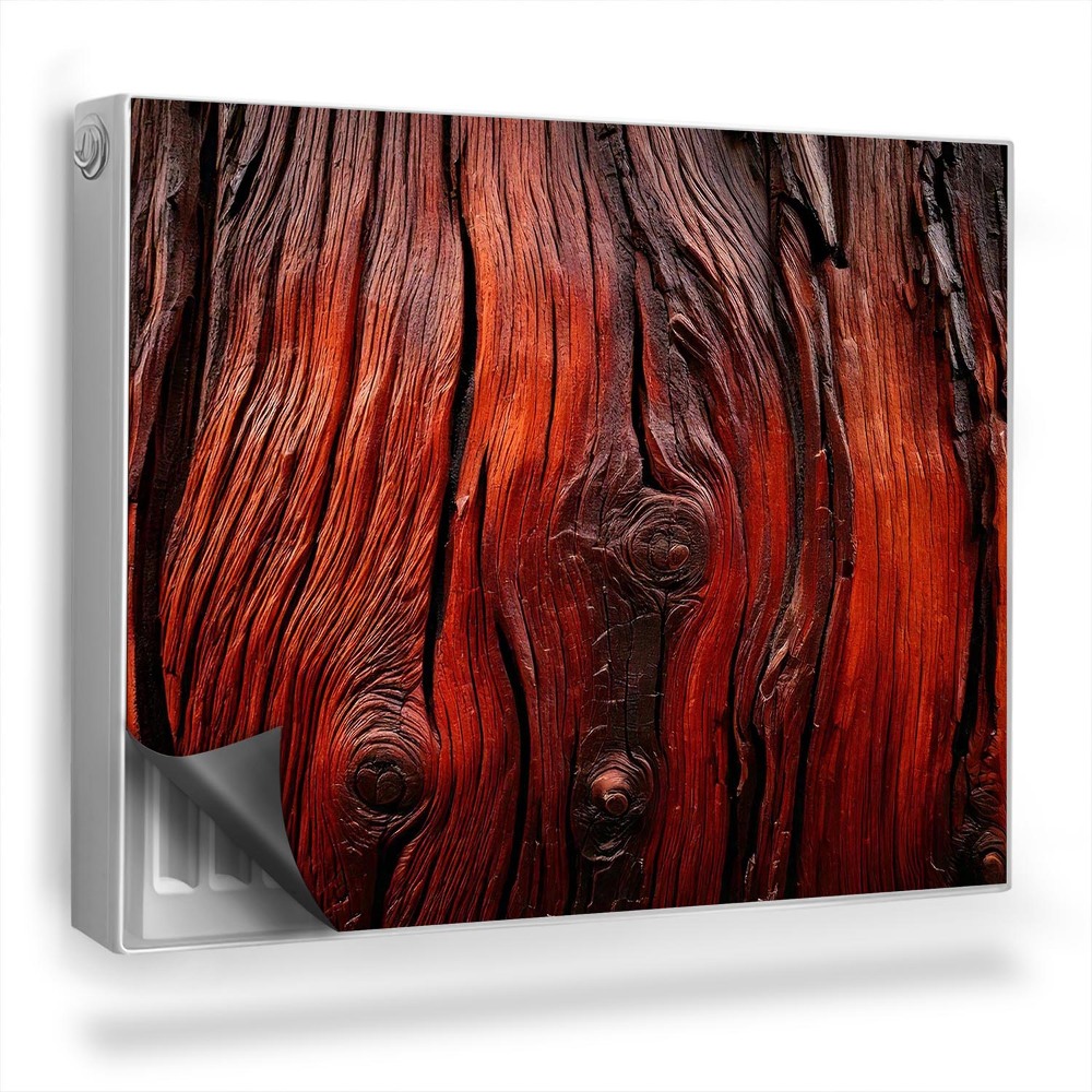 Mata magnetyczna na grzejnik Tekstura kory drzewa z czerwoną żywicą