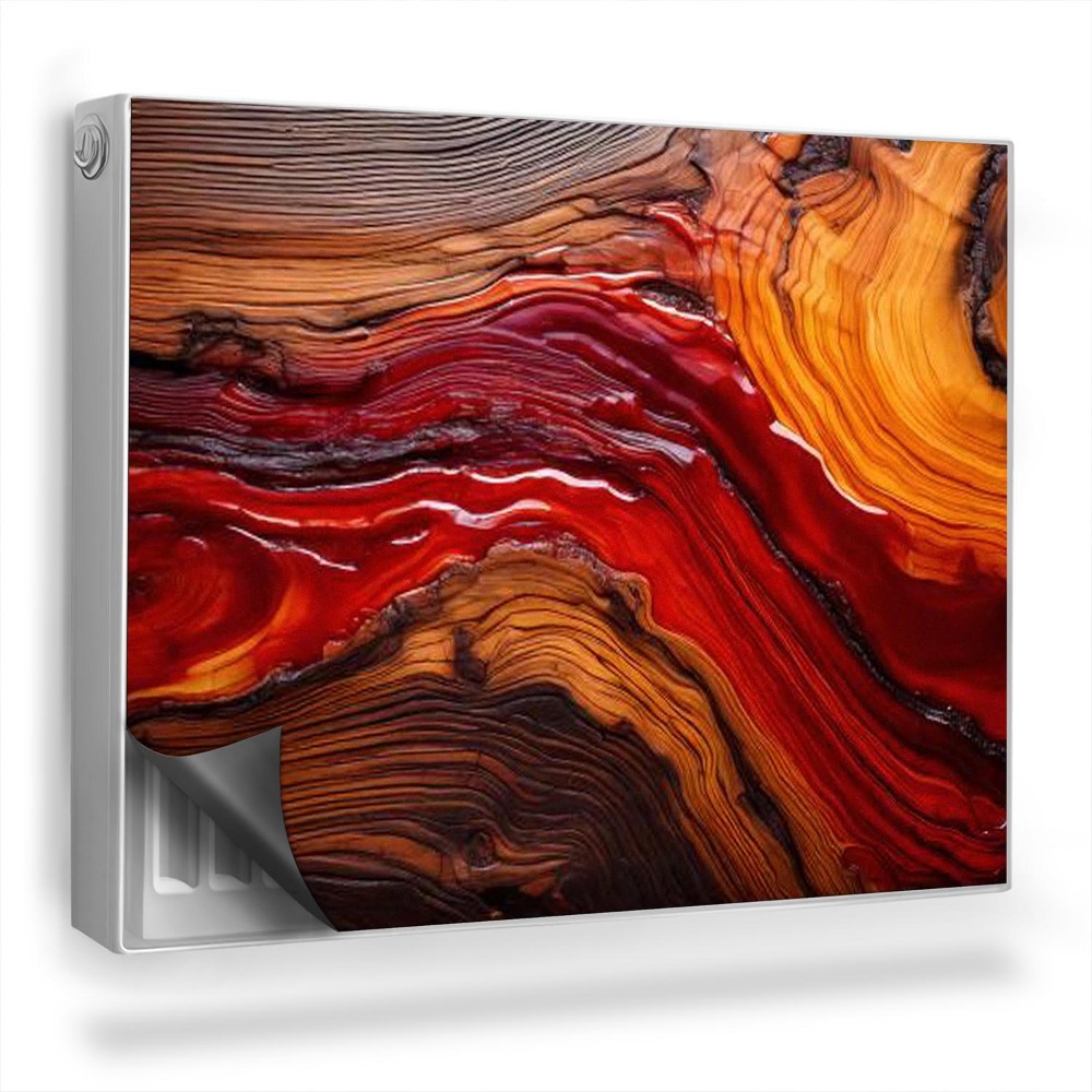 Mata magnesowa na kaloryfer Tekstura drewna z czerwoną żywicą