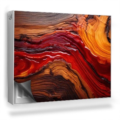 Mata magnesowa na kaloryfer Tekstura drewna z czerwoną żywicą