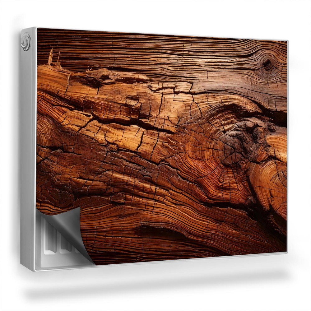 Mata magnetyczna na grzejnik Tekstura starego drewna z pęknięciami