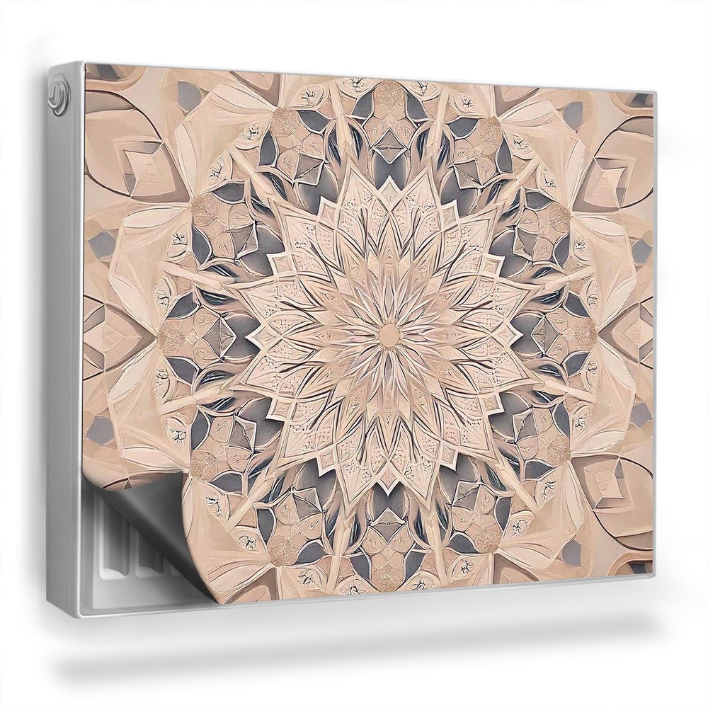 Mata magnesowa na kaloryfer Geometryczna mandala, stonowane barwy