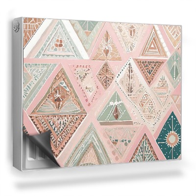 Mata magnetyczna na grzejnik Geometryczny nieregularny wzór boho pastele