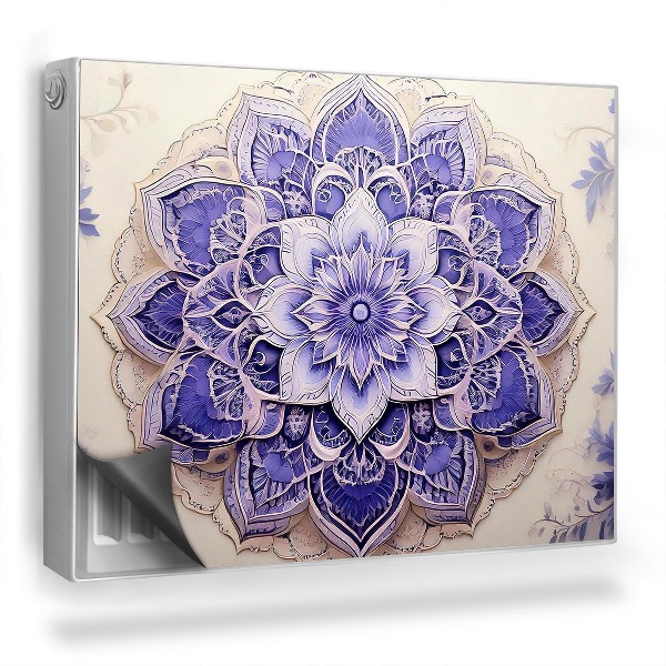 Mata magnesowa na kaloryfer Kwiatowy ornament zdobiona rzeźbiona mandala