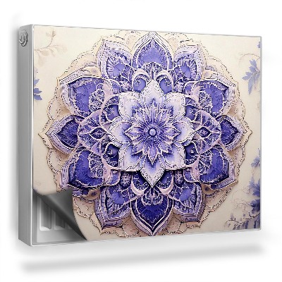 Mata magnesowa na kaloryfer Kwiatowy ornament zdobiona rzeźbiona mandala