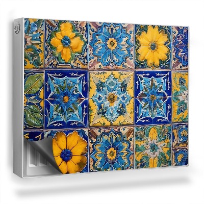 Mata magnetyczna na grzejnik Kafelki w motywy kwiatowe intensywne barwy