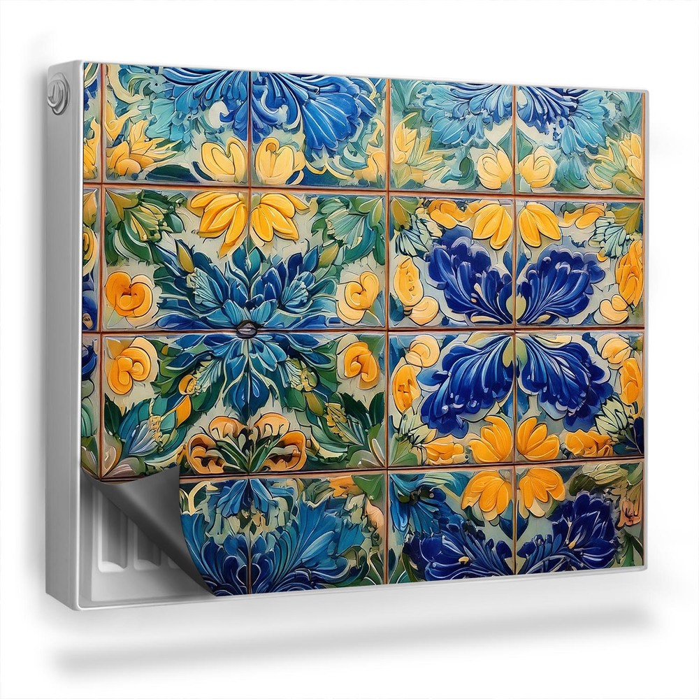 Mata magnesowa na kaloryfer Zoom na kafelki w motywy kwiatowe