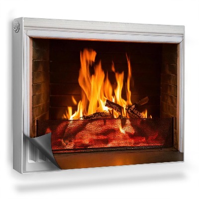 Mata magnetyczna na grzejnik Zdjęcie ogniska w domowym kominku