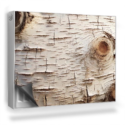 Mata magnetyczna na grzejnik Zbliżenie na korę brzozy naturalne barwy