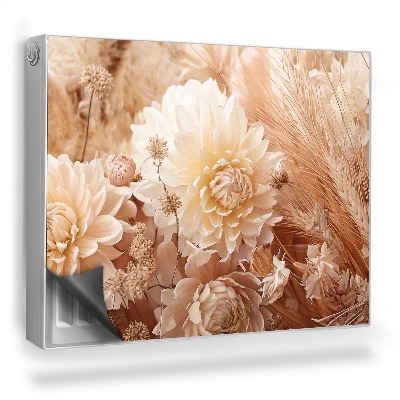 Mata magnesowa na kaloryfer Boho kwiaty i trawy delikatne rośliny