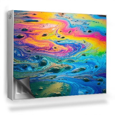 Mata magnesowa na kaloryfer Zbliżenie benzyny na wodzie iryzacja