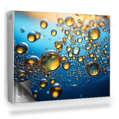 Mata magnetyczna na grzejnik Zoom wielu kropel oleju w wodzie