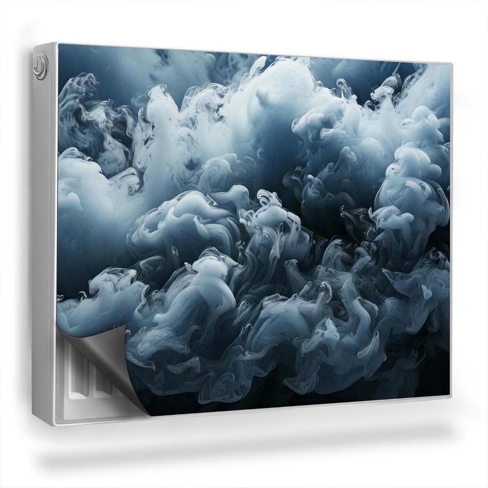 Mata magnesowa na kaloryfer Kłęby szarego gęstego i ciężkiego dymu