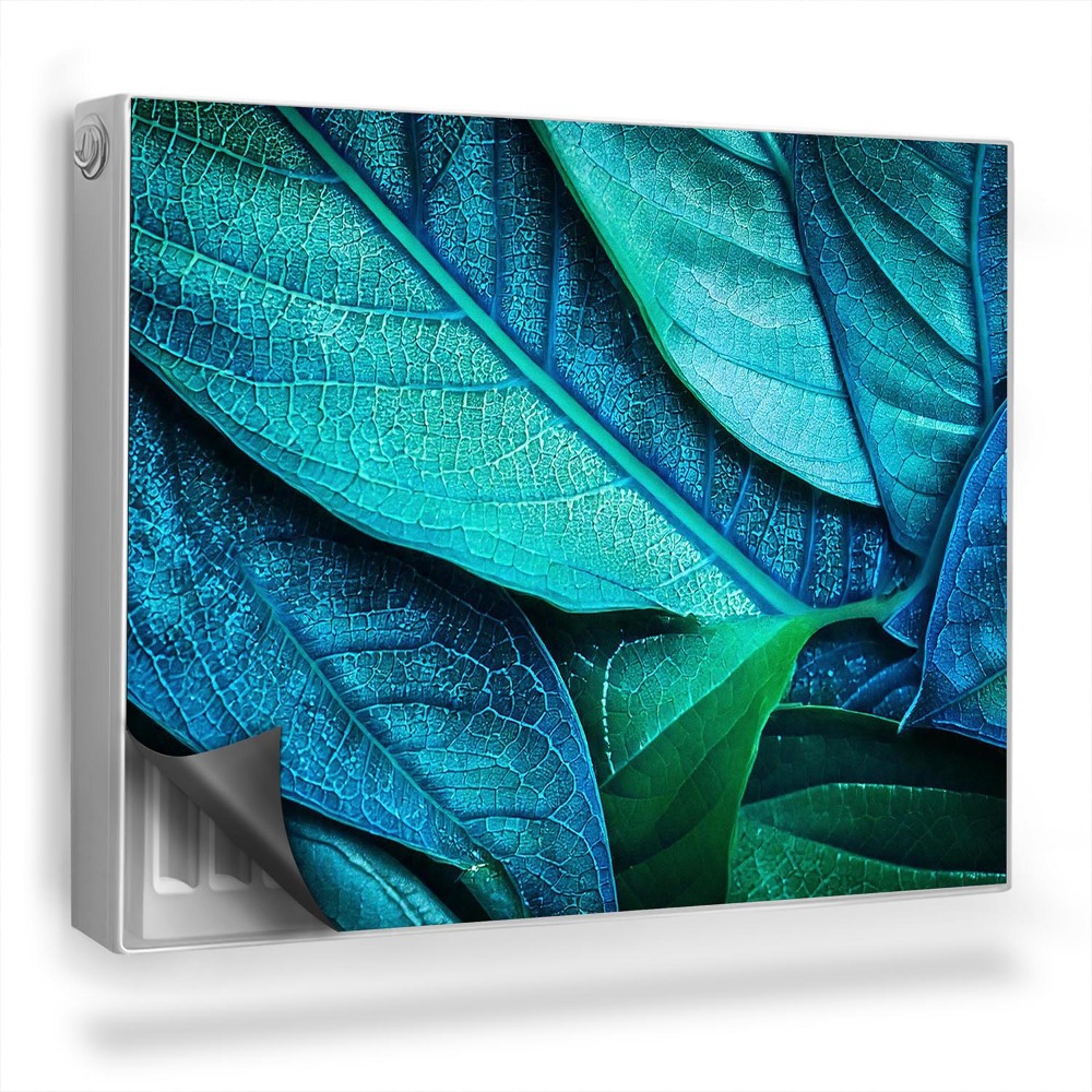 Mata magnesowa na kaloryfer Zoom na niebieskie liście rośliny