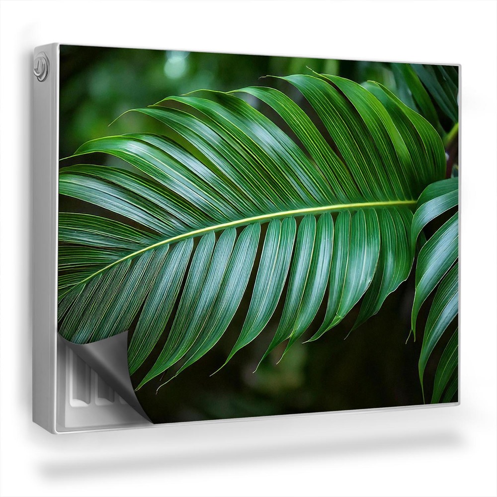 Mata magnetyczna na grzejnik Zbliżenie na tropikalne liście rośliny