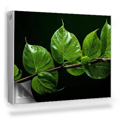 Mata magnesowa na kaloryfer Gałązka z intensywnie zielonymi liśćmi