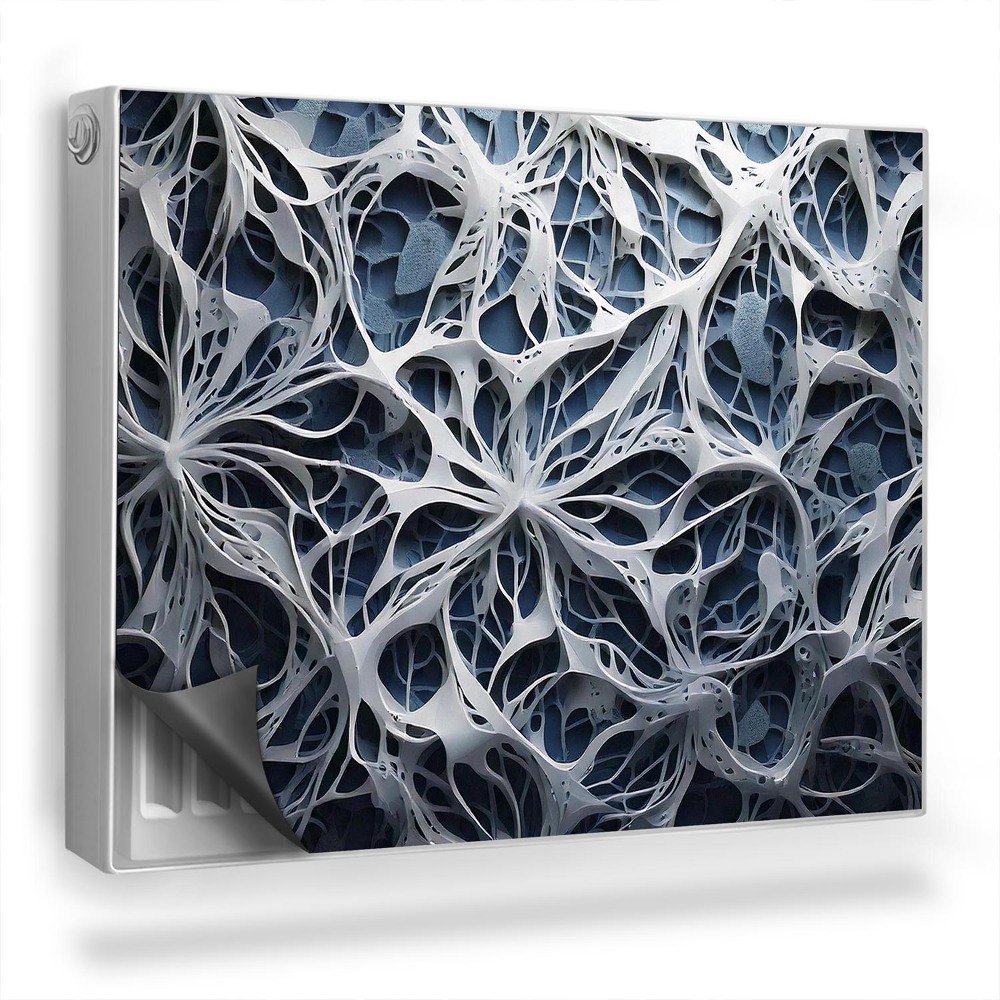 Mata magnesowa na kaloryfer Abstrakcyjna struktura z ażurami pajęczyna