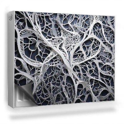 Mata magnetyczna na grzejnik Ażurowa struktura sieć pajęczyna abstrakcja