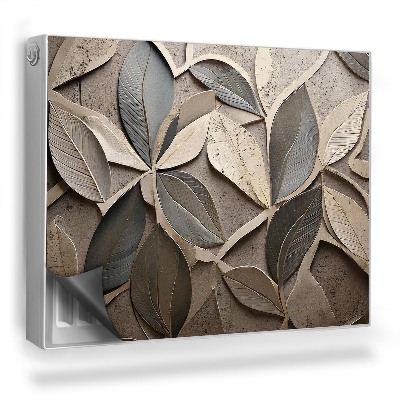 Mata magnetyczna na grzejnik Rzeźbione liście roślinna kompozycja metal