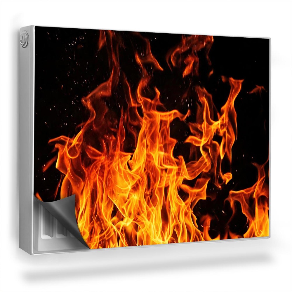 Mata magnetyczna na grzejnik Ciepło ogniska gorące płomienie