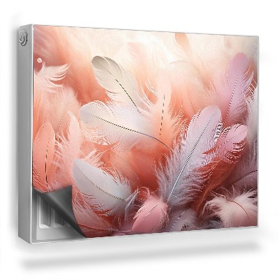 Mata magnetyczna na grzejnik Pióra o delikatnych pastelowych barwach