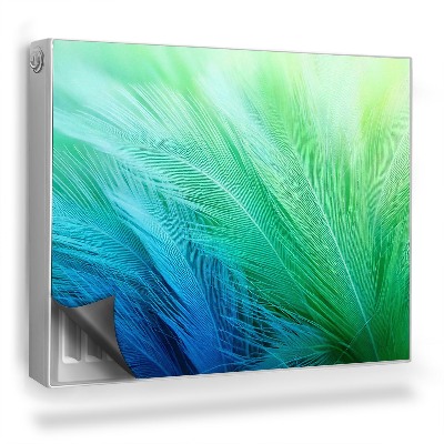 Mata magnesowa na kaloryfer Delikatne eteryczne pierze, jasna zieleń