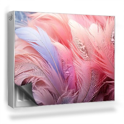 Mata magnesowa na kaloryfer Pastelowe piórka delikatny ptasi pierz