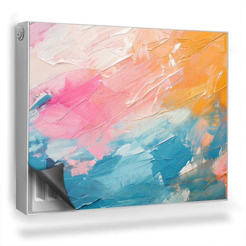 Mata magnetyczna na grzejnik Abstrakcyjne malarskie plamy, pastele