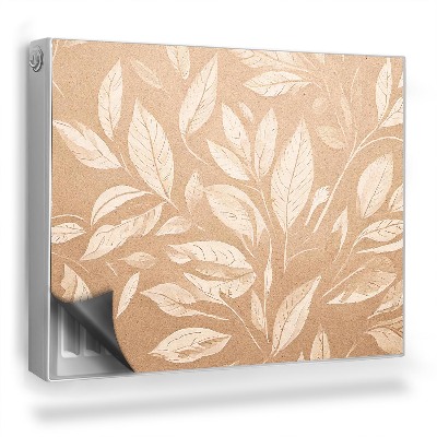 Mata magnetyczna na grzejnik Jasne kształty liści ciepłe naturalne tło