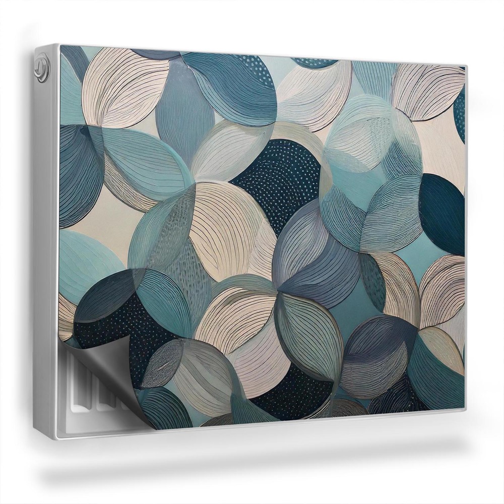 Mata magnesowa na kaloryfer Wiele zachodzących na siebie okręgów